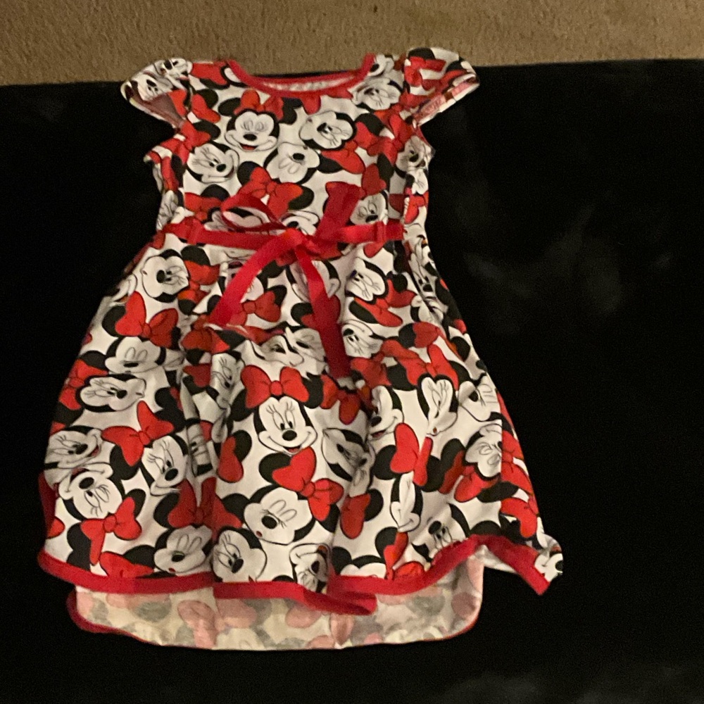 Disney Minnie Mouse Kids Dress in Red and White